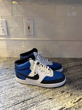 Mens Nike Court Vision Mid NN AF Blue/Black/White Sneakers FQ8740-480 Size 8